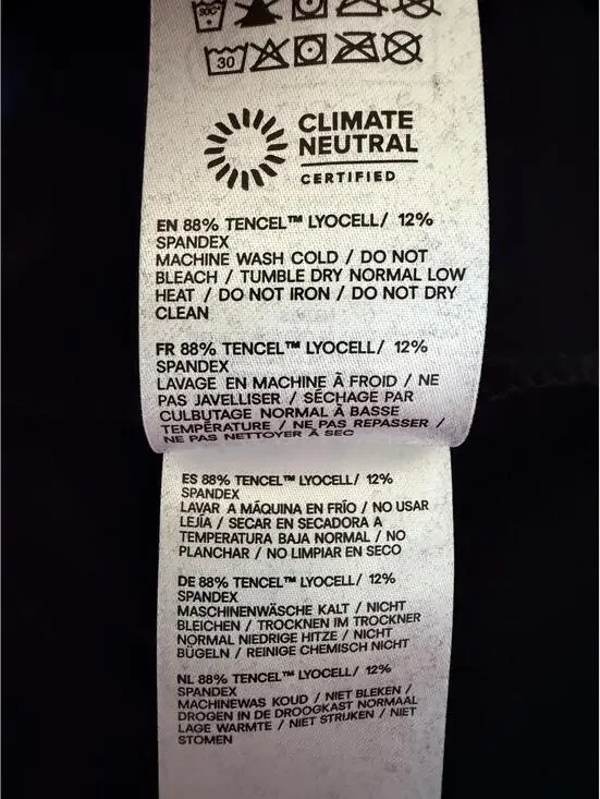 New Reformation Margot Asymmetric Peplum Knit Top In Black Size L - Picture 8 of 8